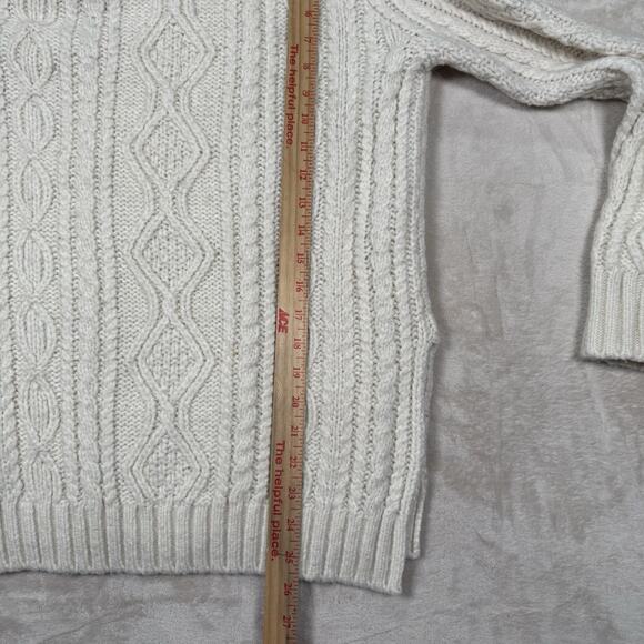 Polo Ralph Lauren Cable Knit Turtleneck Sweater Womens Size XS Beige Wool Blend - Picture 8 of 8
